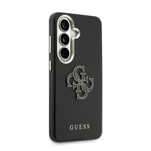 Guess PU 4G Resin Metal Logo tok Samsung Galaxy S26+ készülékhez fekete