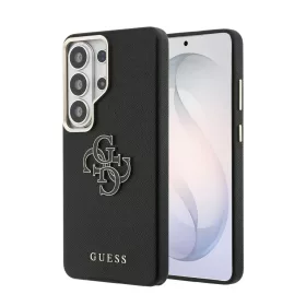   Guess PU 4G Resin Metal Logo tok Samsung Galaxy S26 Ultra készülékhez, fekete
