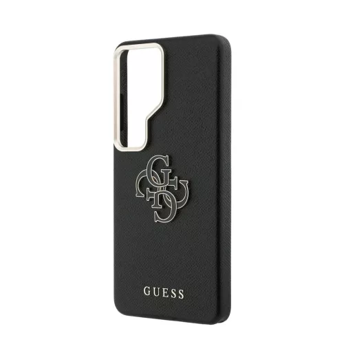 Guess PU 4G Resin Metal Logo tok Samsung Galaxy S26 Ultra készülékhez, fekete