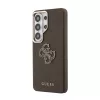 Guess PU 4G Resin Metal Logo tok Samsung Galaxy S26 Ultra készülékhez barna
