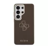 Guess PU 4G Resin Metal Logo tok Samsung Galaxy S26 Ultra készülékhez barna