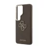 Guess PU 4G Resin Metal Logo tok Samsung Galaxy S26 Ultra készülékhez barna