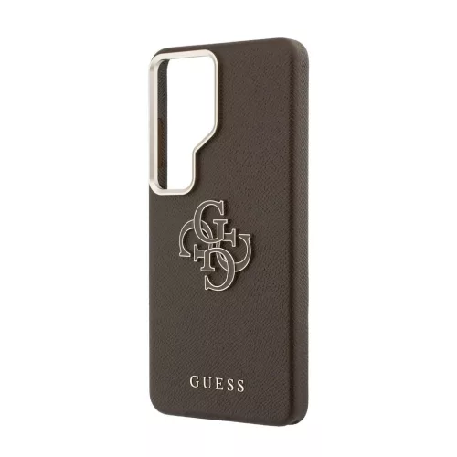 Guess PU 4G Resin Metal Logo tok Samsung Galaxy S26 Ultra készülékhez barna