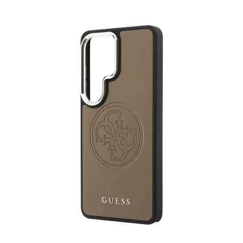 Guess PU-s perforált 4G logós mágneses tok Samsung Galaxy S26 Ultra készülékhez barna