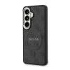 Guess műbőr 4G aranykeretes mágneses tok Samsung Galaxy S26+ készülékhez fekete