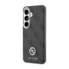 Guess PU bőr 4G Strass Logo arany keretes mágneses tok Samsung Galaxy S26 készülékhez, fekete