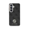 Guess PU bőr 4G Strass Logo arany keretes mágneses tok Samsung Galaxy S26 készülékhez, fekete