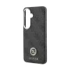 Guess PU bőr 4G Strass Logo arany keretes mágneses tok Samsung Galaxy S26 készülékhez, fekete