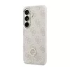 Guess PU-bőr 4G Strass Logo arany keretes mágneses tok Samsung Galaxy S26 készülékhez rózsaszín