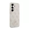 Guess PU-bőr 4G Strass Logo arany keretes mágneses tok Samsung Galaxy S26 készülékhez rózsaszín