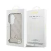 Guess PU-bőr 4G Strass Logo arany keretes mágneses tok Samsung Galaxy S26 készülékhez rózsaszín