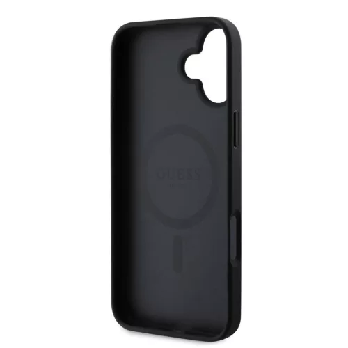 Guess PU 4G Classic Logo MagSafe tok iPhone 16 Plus készülékhez fekete
