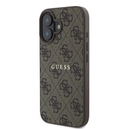 Guess PU 4G Classic Logo MagSafe tok iPhone 16 Plus készülékhez barna