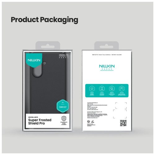 Nillkin Super Frosted PRO hátlaptok Samsung Galaxy A37 készülékhez, fekete