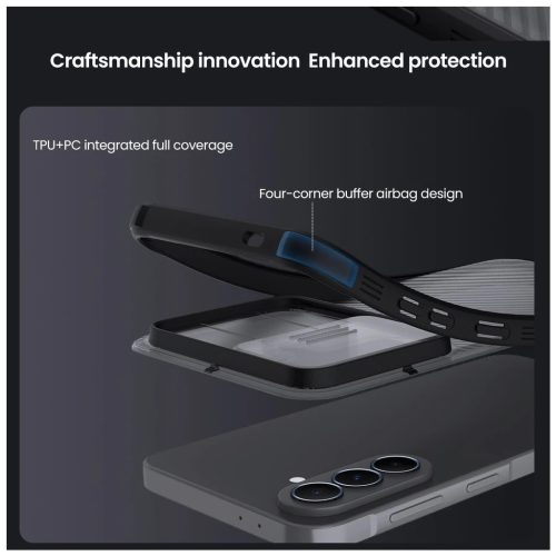 Nillkin CamShield PRO átlátszó kemény tok Samsung Galaxy A37 készülékhez fekete