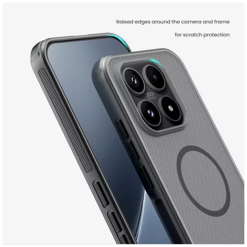 Nillkin Super Frosted PRO mágneses hátlap tok Xiaomi 17 készülékhez átlátszó fekete