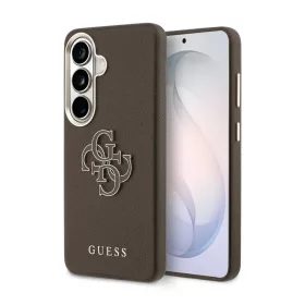  Guess PU 4G gyanta-fém logós tok Samsung Galaxy S26 készülékhez barna