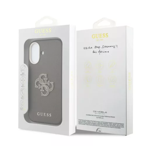 Guess PU Resin Logo tok iPhone 17 készülékhez barna