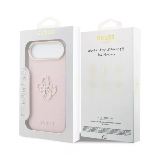 Guess PU Resin Logo tok iPhone Air készülékhez rózsaszín
