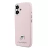 Karl Lagerfeld PU Karl and Choupette Heads Pins MagSafe tok iPhone 17 készülékhez rózsaszín