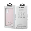 Karl Lagerfeld PU Karl and Choupette Heads Pins MagSafe tok iPhone 17 készülékhez rózsaszín