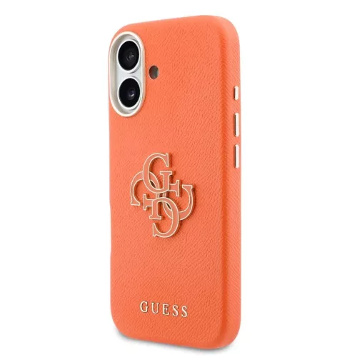Guess PU Resin Logo tok iPhone 17 készülékhez narancssárga