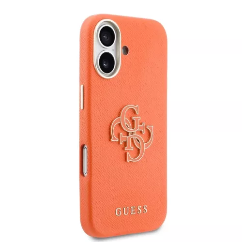 Guess PU Resin Logo tok iPhone 17 készülékhez narancssárga