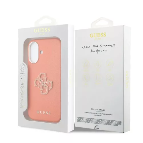 Guess PU Resin Logo tok iPhone 17 készülékhez narancssárga