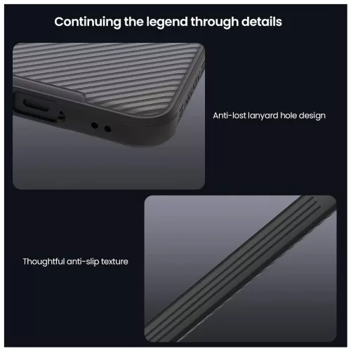Nillkin CamShield PRO mágneses kemény tok Samsung Galaxy A57 készülékhez átlátszó fekete