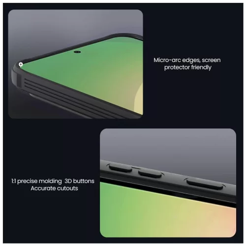 Nillkin CamShield PRO mágneses kemény tok Samsung Galaxy A57 készülékhez átlátszó fekete