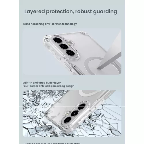 Nillkin Nature TPU PRO mágneses tok Samsung Galaxy A57 készülékhez, átlátszó