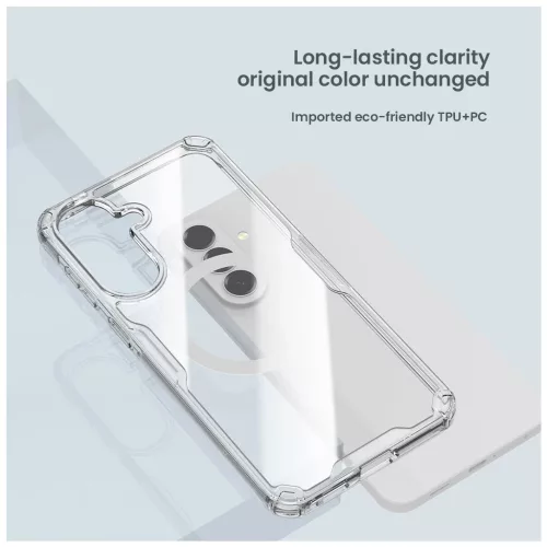 Nillkin Nature TPU PRO mágneses tok Samsung Galaxy A57 készülékhez, átlátszó