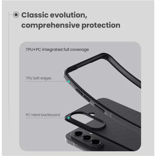 Nillkin Super Frosted PRO hátlaptok Samsung Galaxy A57 készülékhez fekete