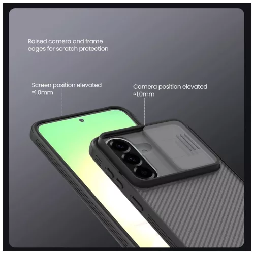 Nillkin CamShield PRO keménytok Samsung Galaxy A57 készülékhez átlátszó fekete