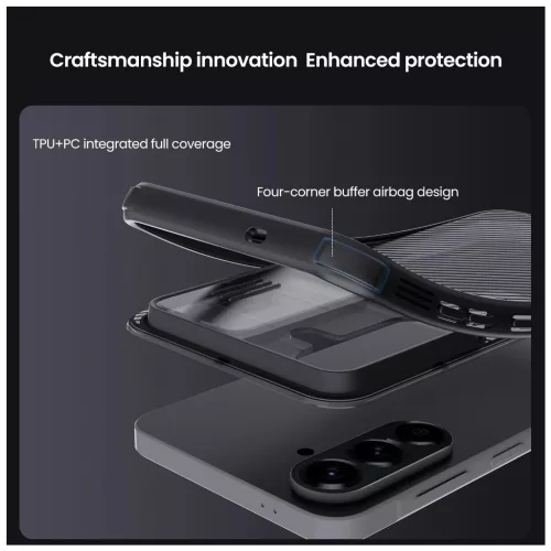 Nillkin CamShield PRO keménytok Samsung Galaxy A57 készülékhez átlátszó fekete