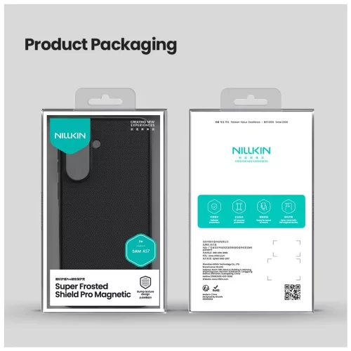 Nillkin Super Frosted PRO mágneses hátlaptok Samsung Galaxy A57 készülékhez, fekete