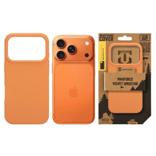 Tactical MagForce Velvet Smoothie tok Apple iPhone 17 Pro készülékhez narancssárga