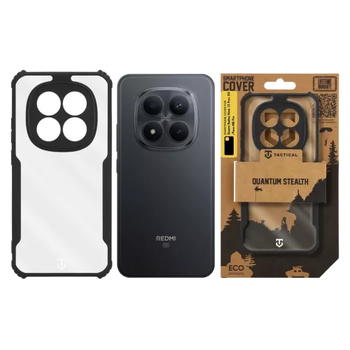 Tactical Quantum Stealth tok Xiaomi Redmi Note 15 Pro+ 5G és Poco M8 Pro készülékekhez átlátszó/fekete