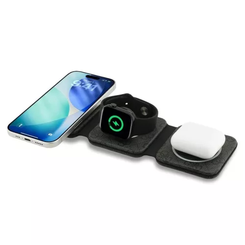 Guess PU 4G MagSafe 3v1 vezeték nélküli töltő fekete