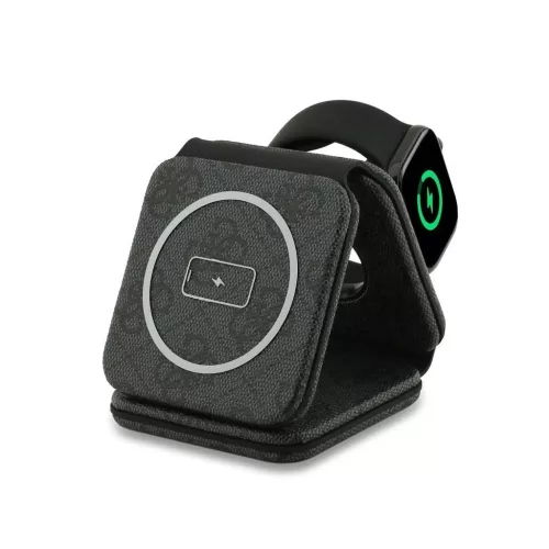 Guess PU 4G MagSafe 3v1 vezeték nélküli töltő fekete