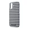 Karl Lagerfeld PU Houndstooth Resin Plate MagSafe tok iPhone 17 készülékhez fekete