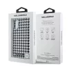 Karl Lagerfeld PU Houndstooth Resin Plate MagSafe tok iPhone 17 készülékhez fekete
