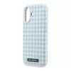 Karl Lagerfeld PU Houndstooth Resin Plate MagSafe tok iPhone 17 készülékhez kék