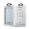Karl Lagerfeld PU Houndstooth Resin Plate MagSafe tok iPhone 17 készülékhez kék