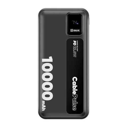 OBAL:ME CablePulse külső akkumulátor 10000 mAh 22,5W fekete