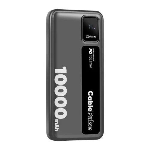 OBAL:ME CablePulse külső akkumulátor 10000 mAh 22,5W fekete