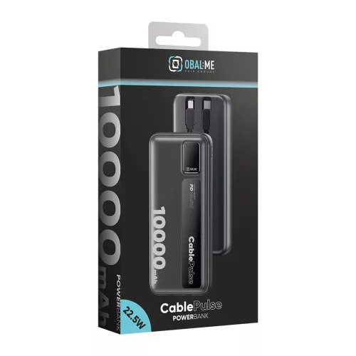 OBAL:ME CablePulse külső akkumulátor 10000 mAh 22,5W fekete