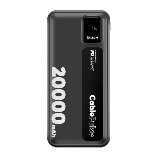 OBAL:ME CablePulse külső akkumulátor 20000mAh 22,5W fekete