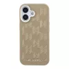 Karl Lagerfeld PU perforált monogramos MagSafe tok iPhone 17 készülékhez bézs