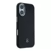 Mercedes PU Leather Wood Semi Wrap MagSafe tok iPhone 17 készülékhez fekete